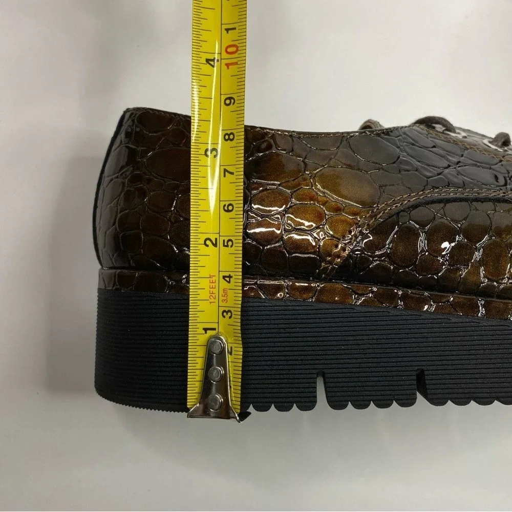 Graceland Chunky‎ Platform Shoes Women's 7 38 Crocodile Gator Grunge Fairycore